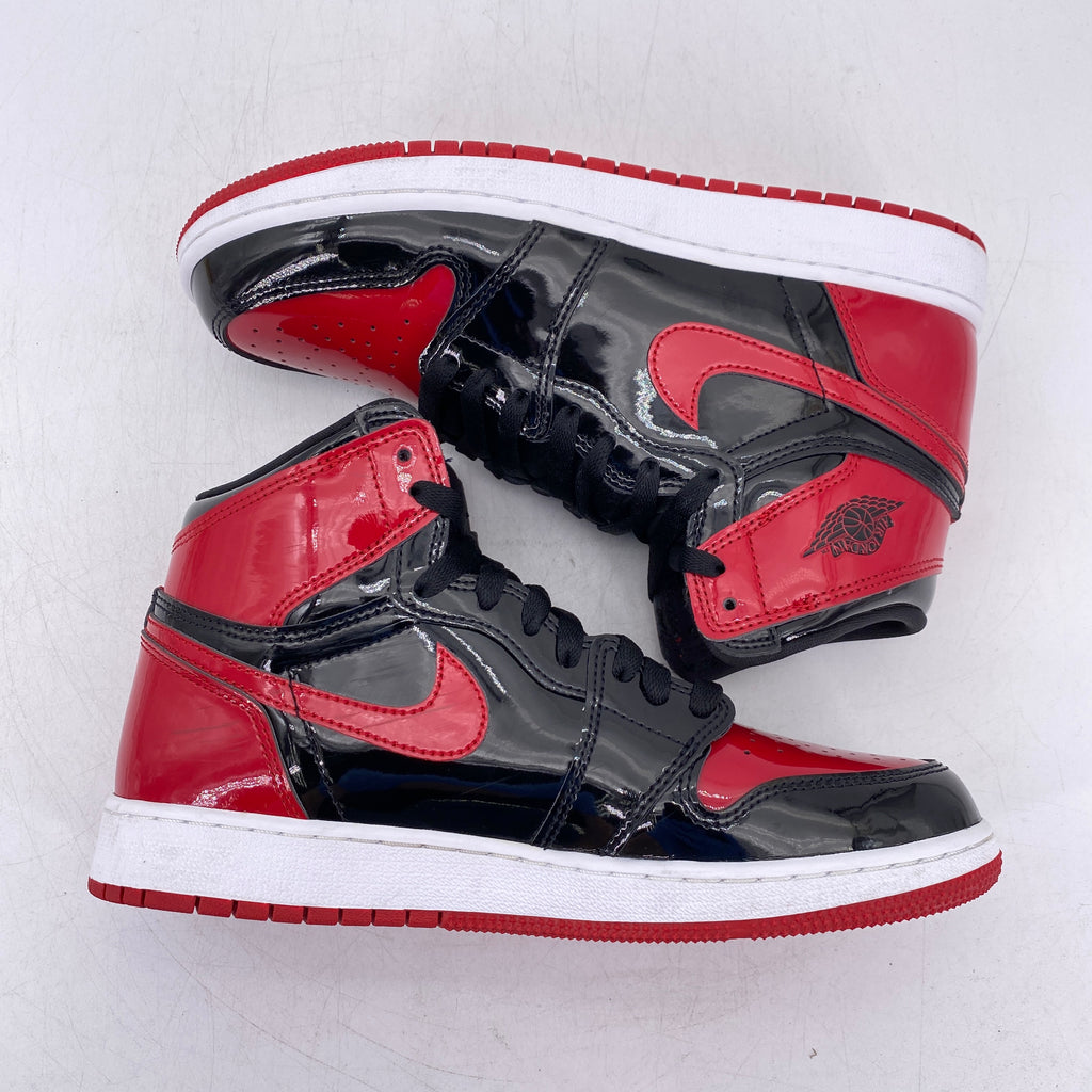 Air Jordan (GS) 1 Retro High OG "Patent Bred" 2021 Used Size 7Y