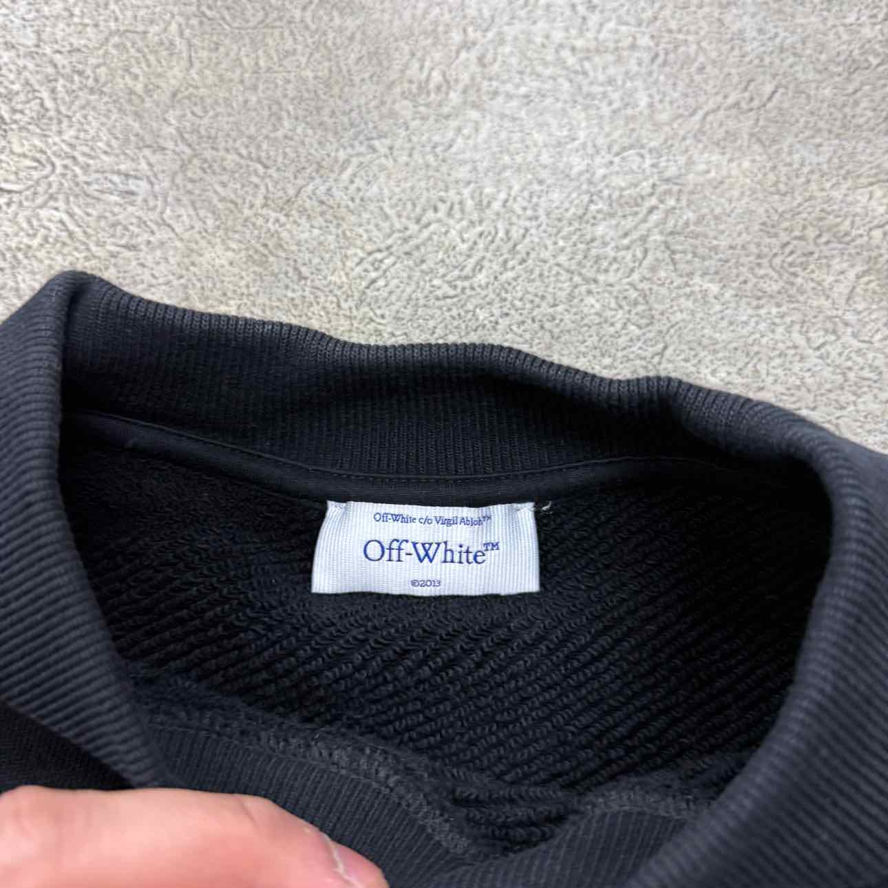 OFF-WHITE Crewneck Sweater &quot;SKATE&quot; Black Used Size M