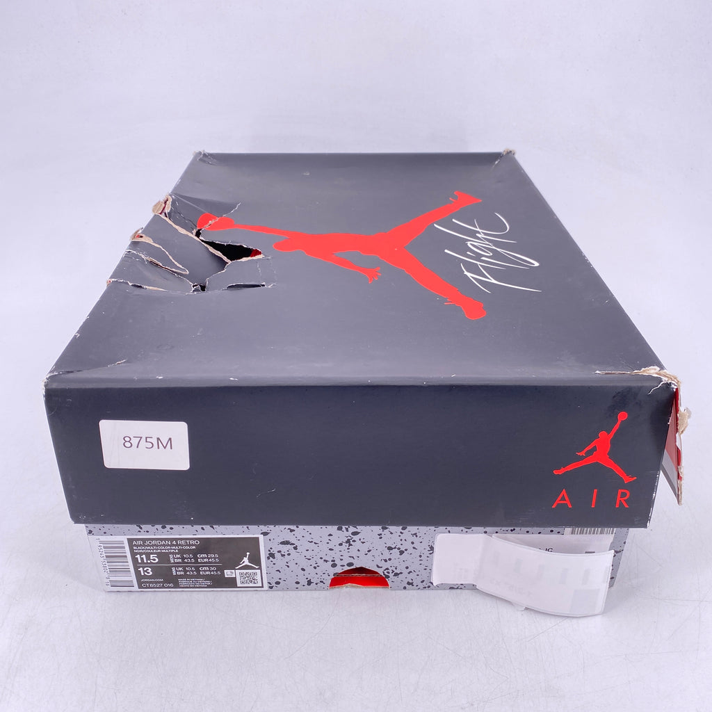 Air Jordan 4 Retro "Red Thunder" 2022 Used Size 11.5