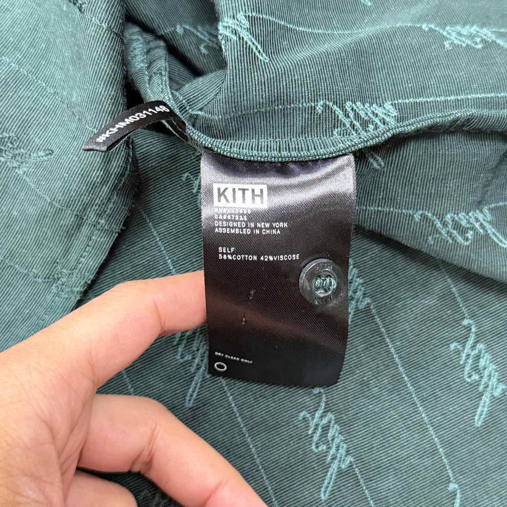 Kith Button Up "MONOGRAM" Green Used Size XL