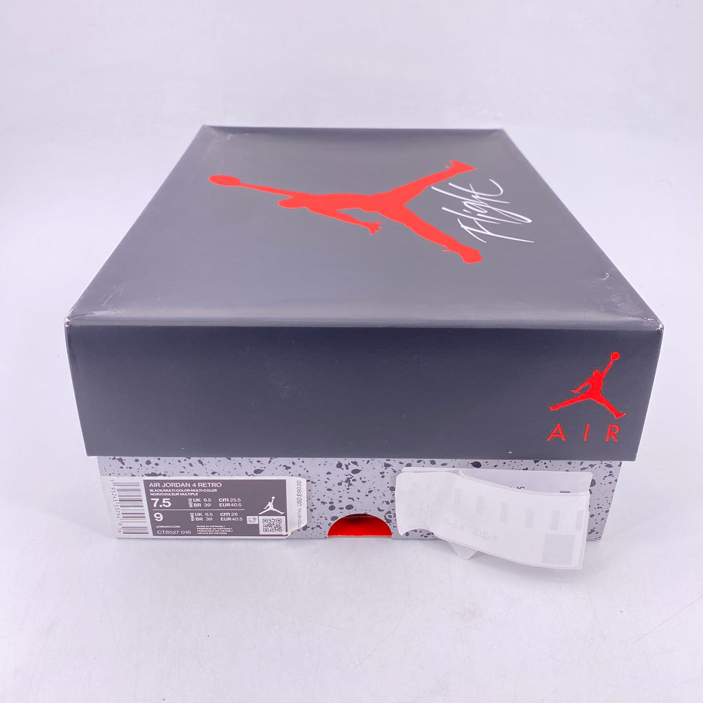Air Jordan 4 Retro "Red Thunder" 2022 New Size 7.5