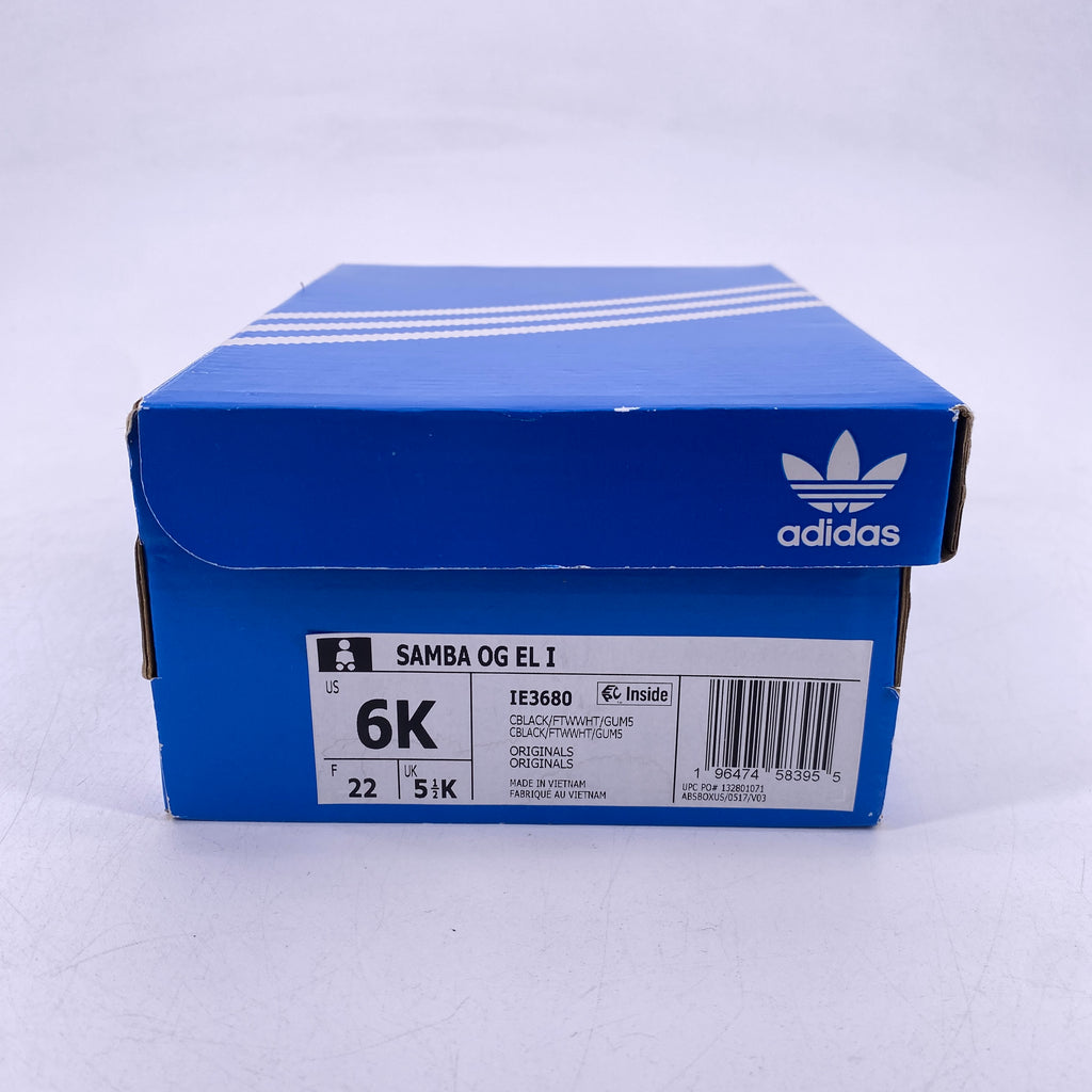 Adidas (TD) Samba "Black Gum"  New Size 6K