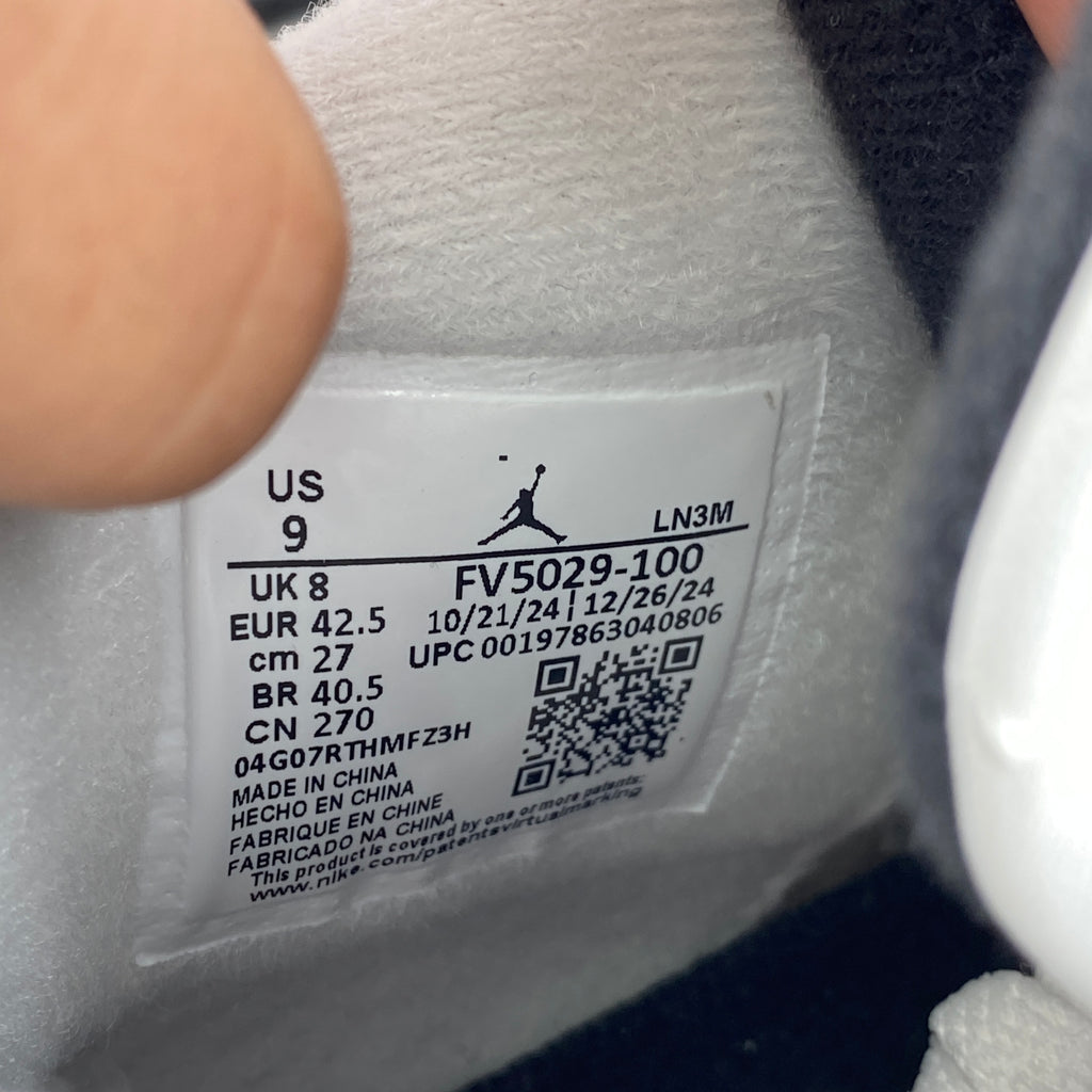 Air Jordan 4 Retro "White Cement" 2025 New Size 9