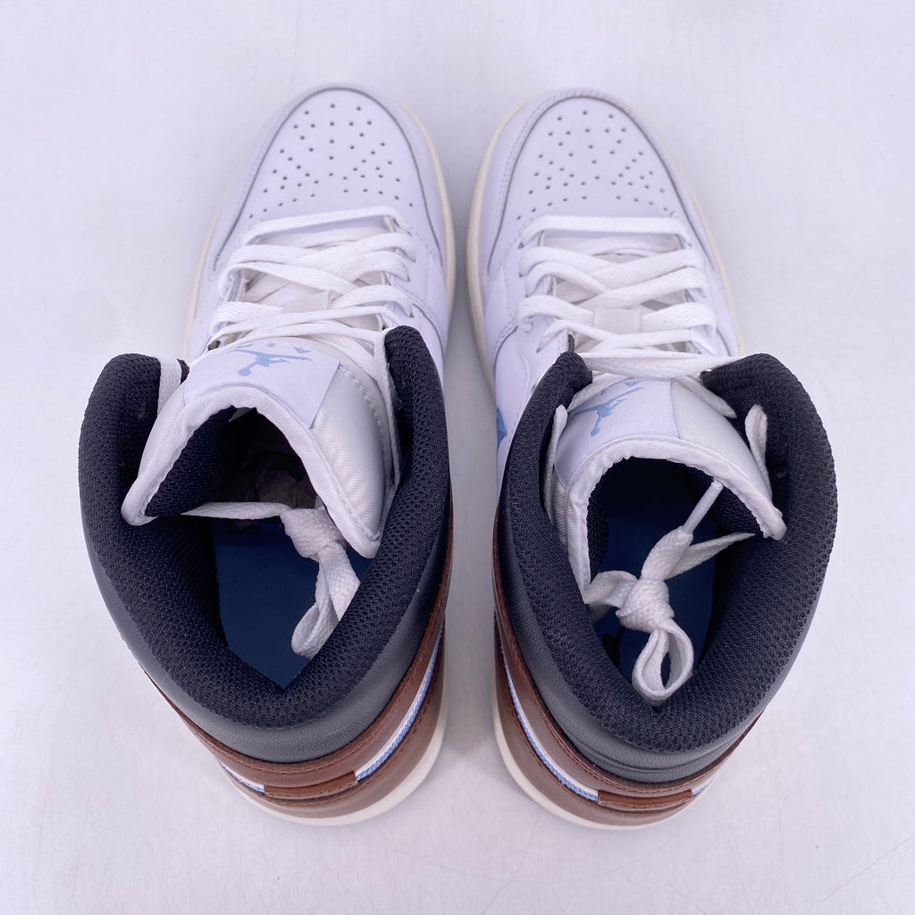 Air Jordan 1 Mid "Brown Blue Grey" 2024 New Size 9.5