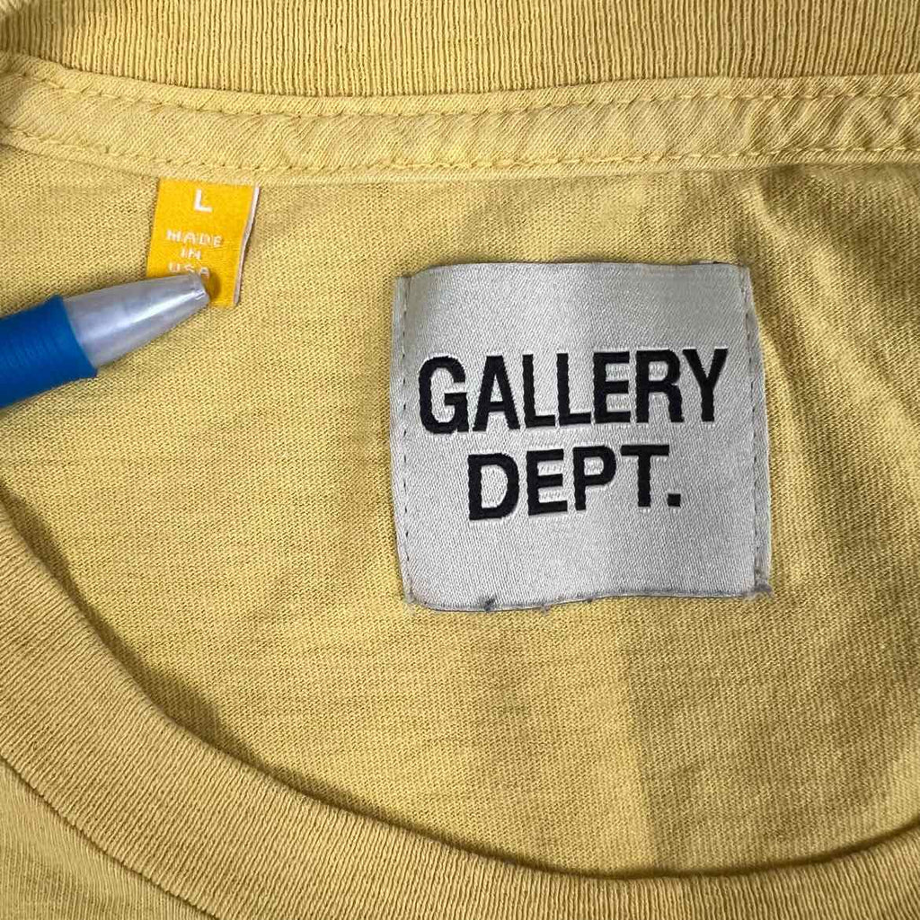 Gallery DEPT. T-Shirt "HOLLYWOOD" Yellow Used Size L