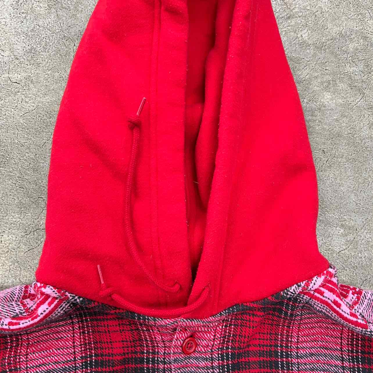 Supreme Flannel &quot;SHADOW PLAID&quot; Red Used Size M