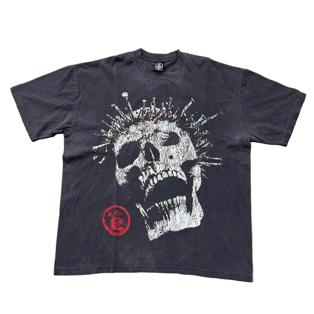 Hellstar T-Shirt "CROWNED SKULL" Black Used Size 2XL