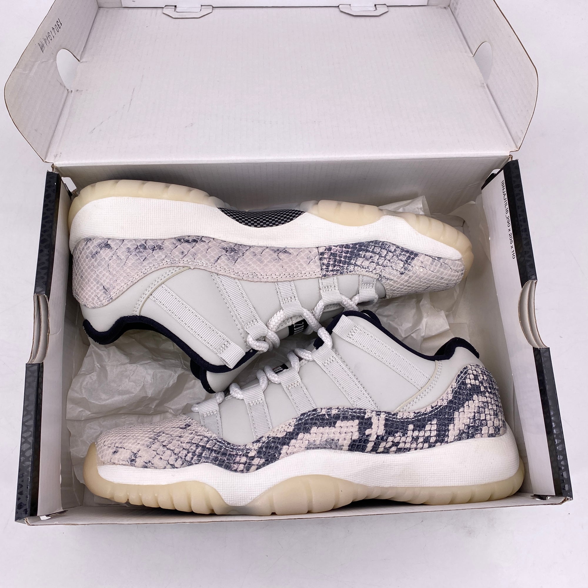 Air Jordan (GS) 11 Retro Low &quot;Snake Light Bone&quot; 2019 New Size 7Y