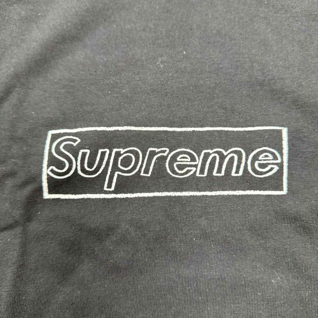 Supreme T-Shirt "KAWS CHALK LOGO" Black New Size M