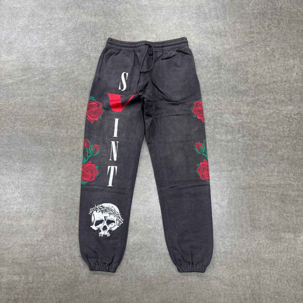 Saint Michael Sweatpants "VLONE SAINT" Grey New Size M