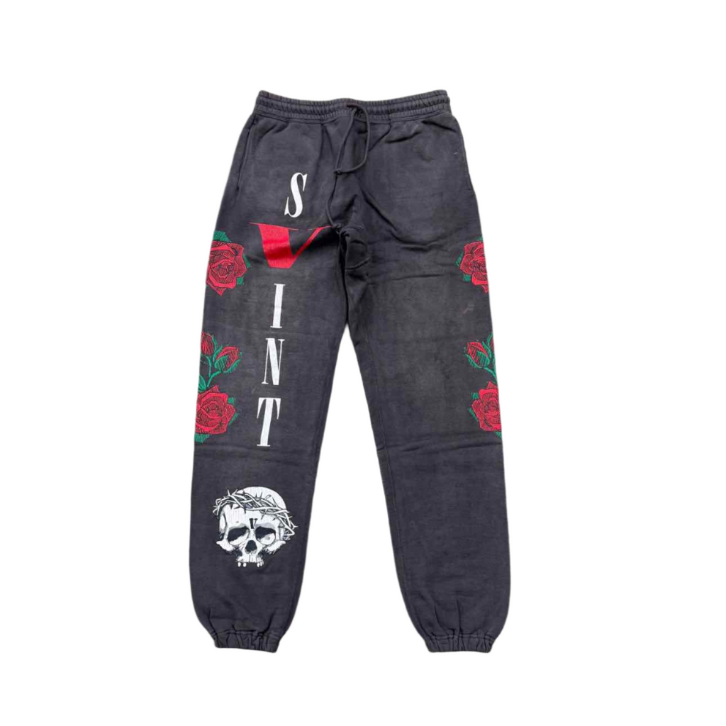 Saint Michael Sweatpants "VLONE SAINT" Grey New Size M