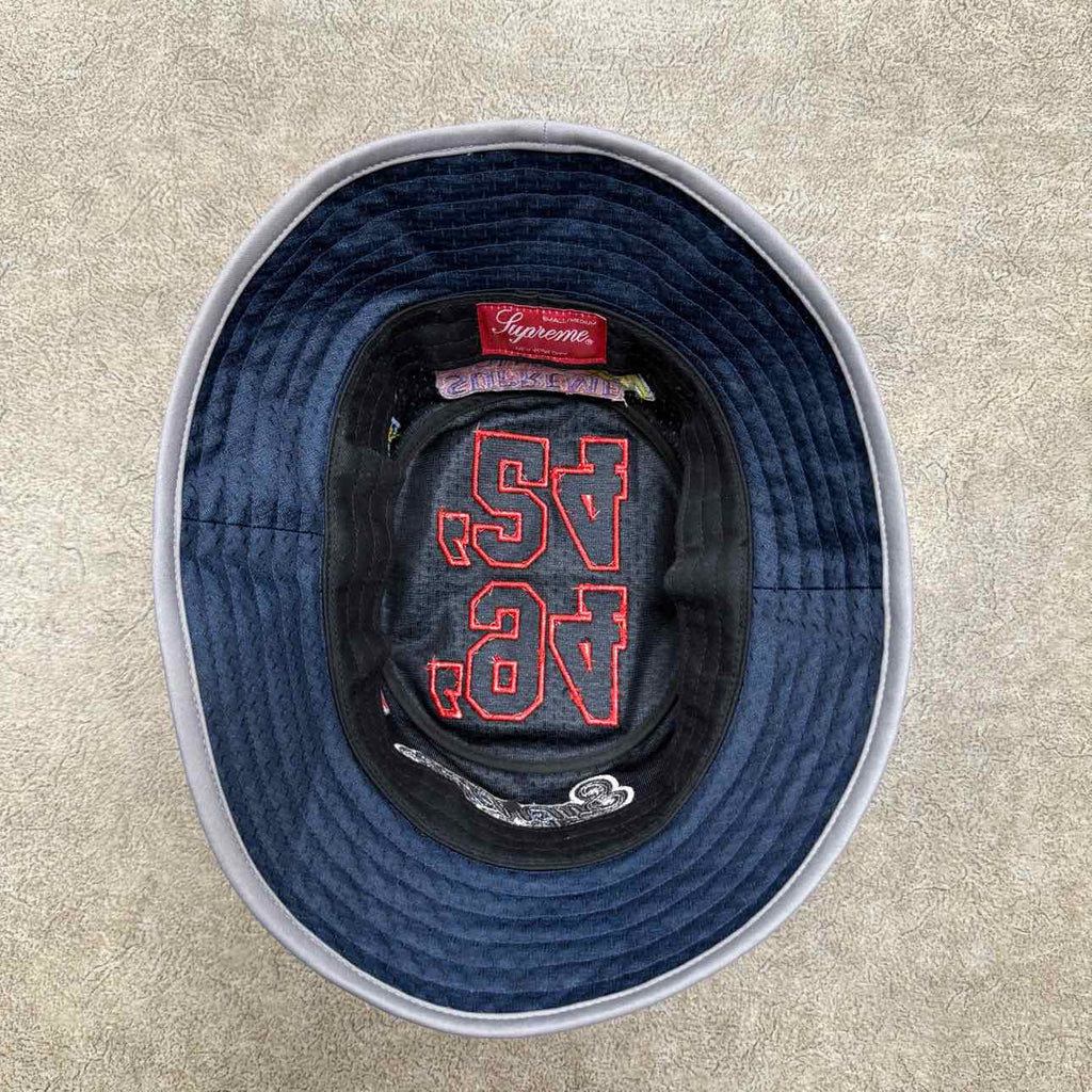 Supreme Bucket Hat "PLAYOFF" Used 2025 Navy Size S/M