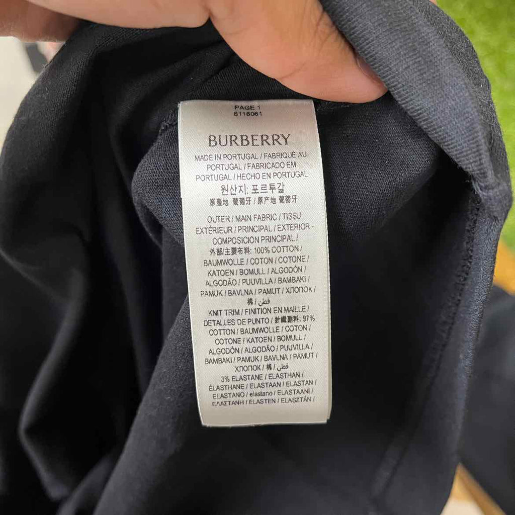 Burberry T-Shirt "GOTHIC LOGO" Black New Size S