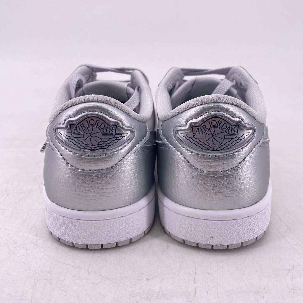 Air Jordan 1 Retro Low "Metallic Silver" 2024 New Size 8