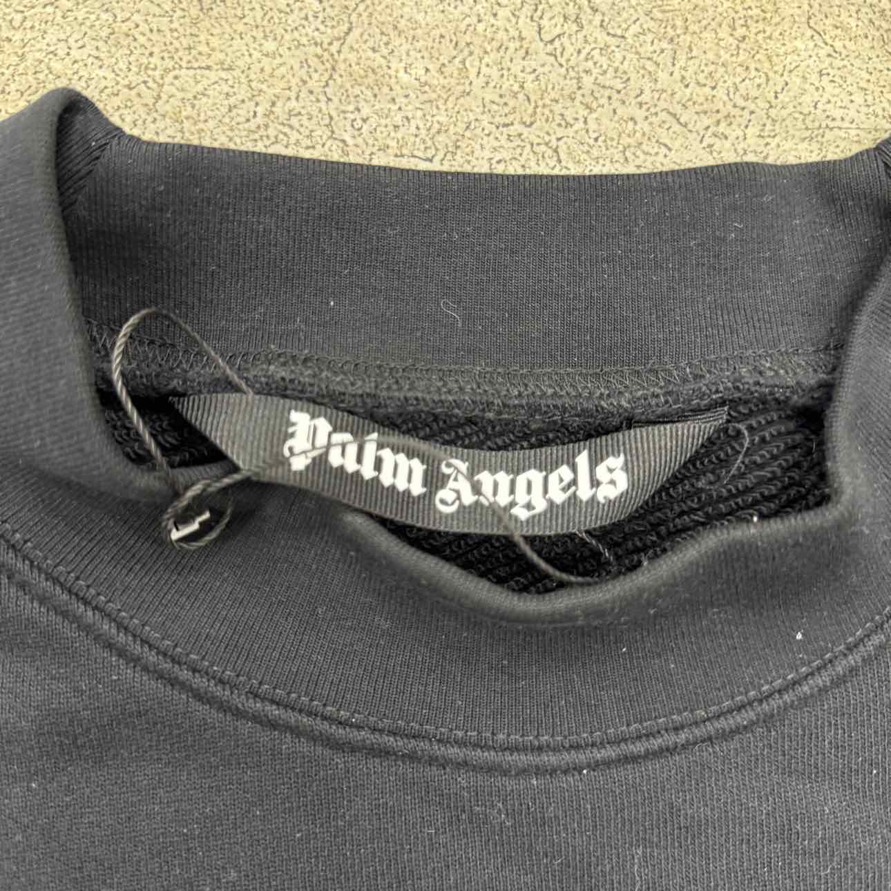 Palm Angels Crewneck Sweater &quot;BUTTERFLY&quot; Black Used Size M