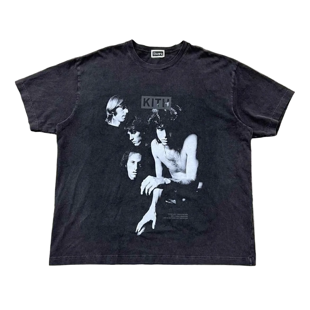 Kith T-Shirt "LIGHT MY FIRE" Grey Used Size XL