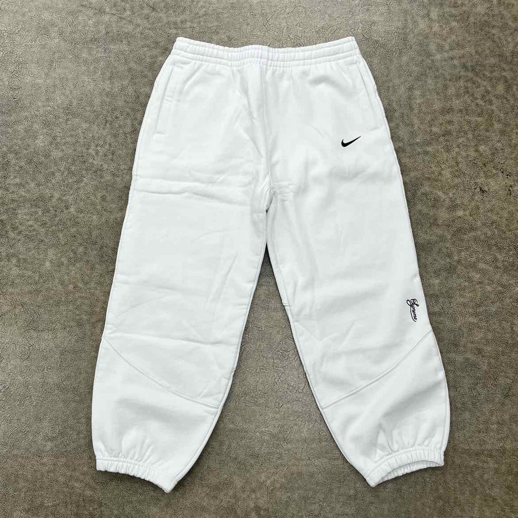 Supreme Sweatpants "NIKE" White Used Size M