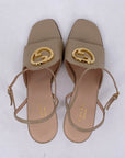 Gucci Sandals "Leather Blondie"  New Size 41W