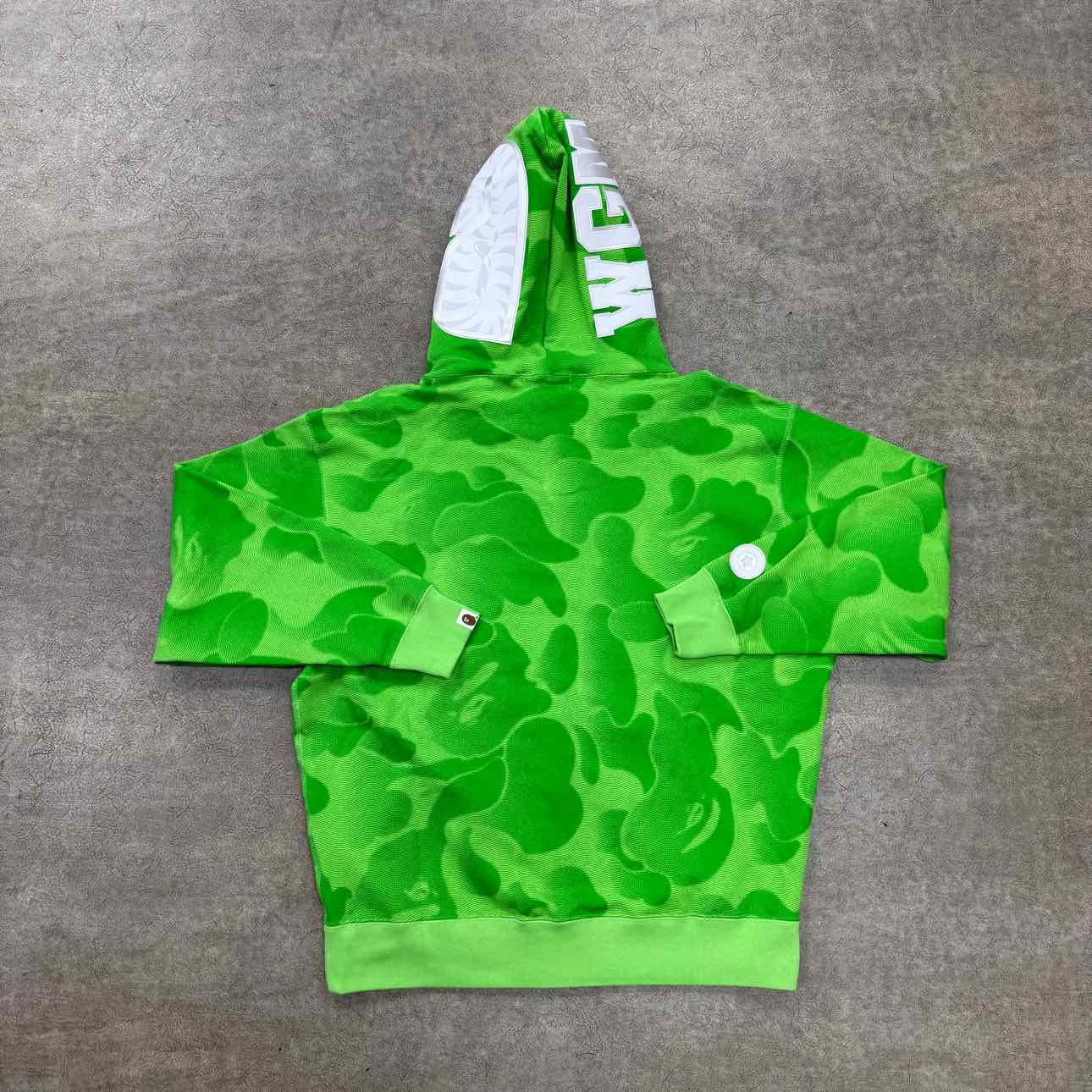 Bape Zip Up &quot;INK CAMO SHARK&quot; Green New Size L