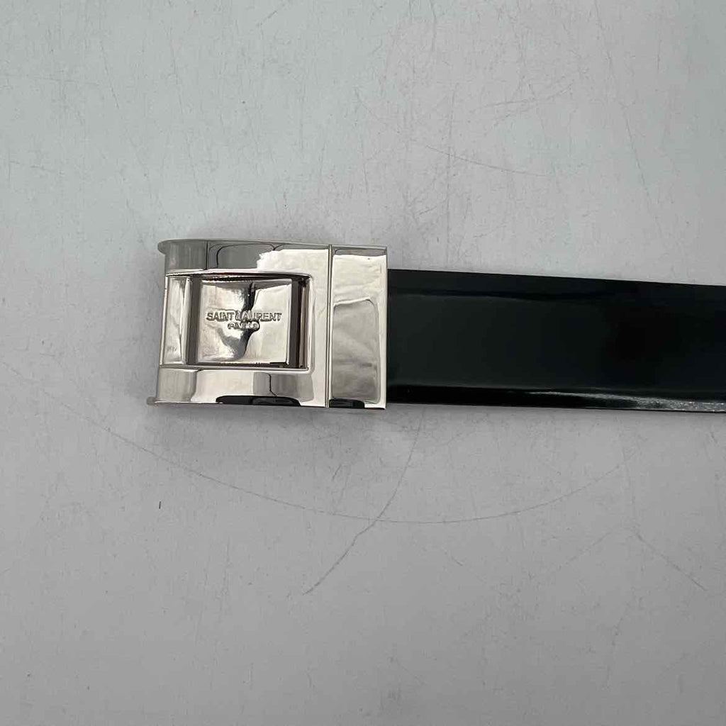 Saint Laurent Belt "ABRASIVATO OXFORD" New Black Size 70