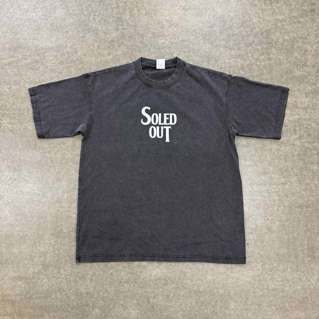 Soled Out T-Shirt "BEATLES" Washed Black New Size M