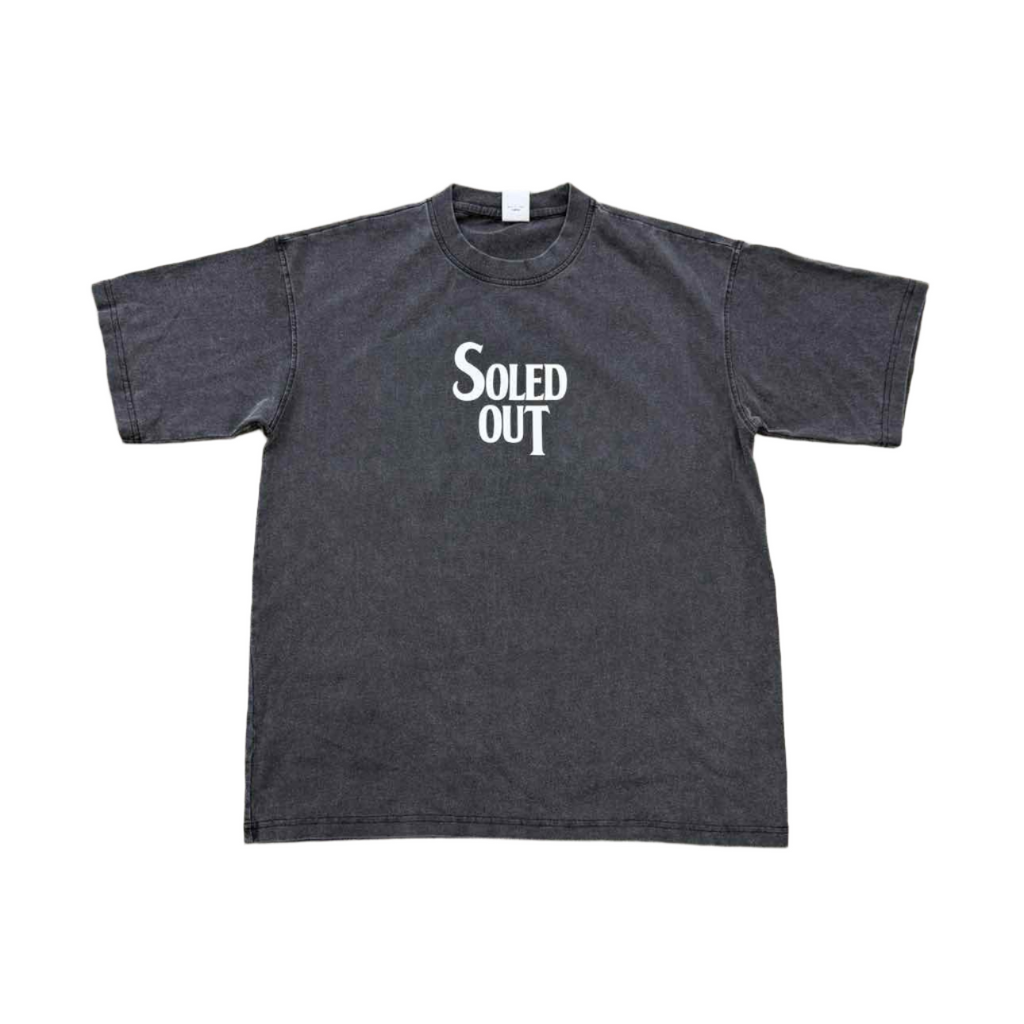 Soled Out T-Shirt "BEATLES" Washed Black New Size XL