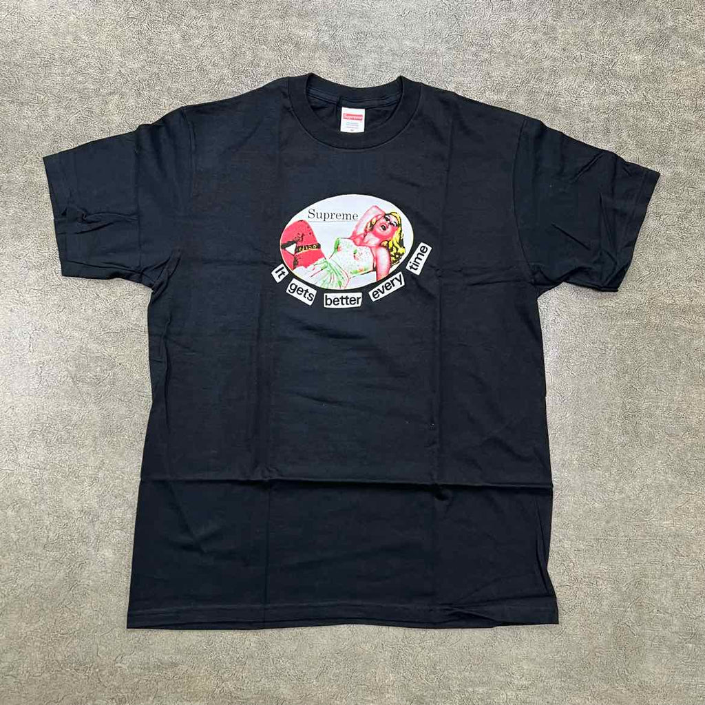 Supreme T-Shirt "IT GETS BETTER" Black New Size M