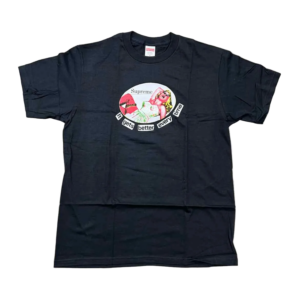Supreme T-Shirt "IT GETS BETTER" Black New Size M