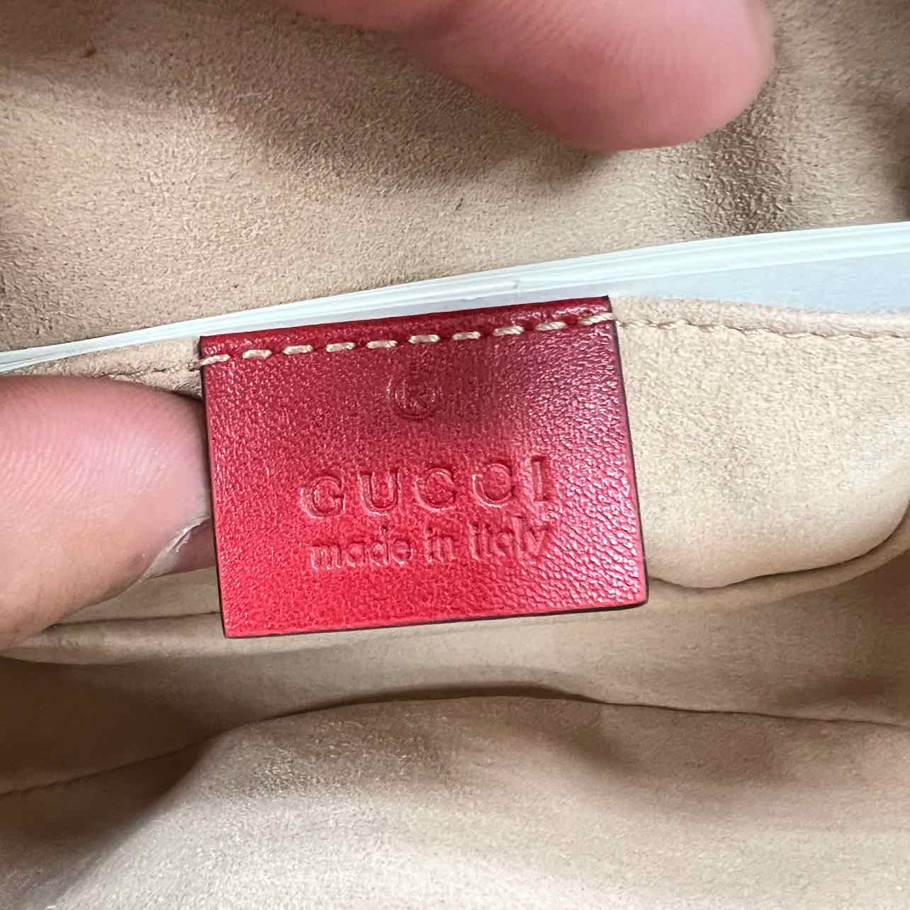 Gucci Belt Bag &quot;MARMONT MATELASSE&quot; New Red Size 38