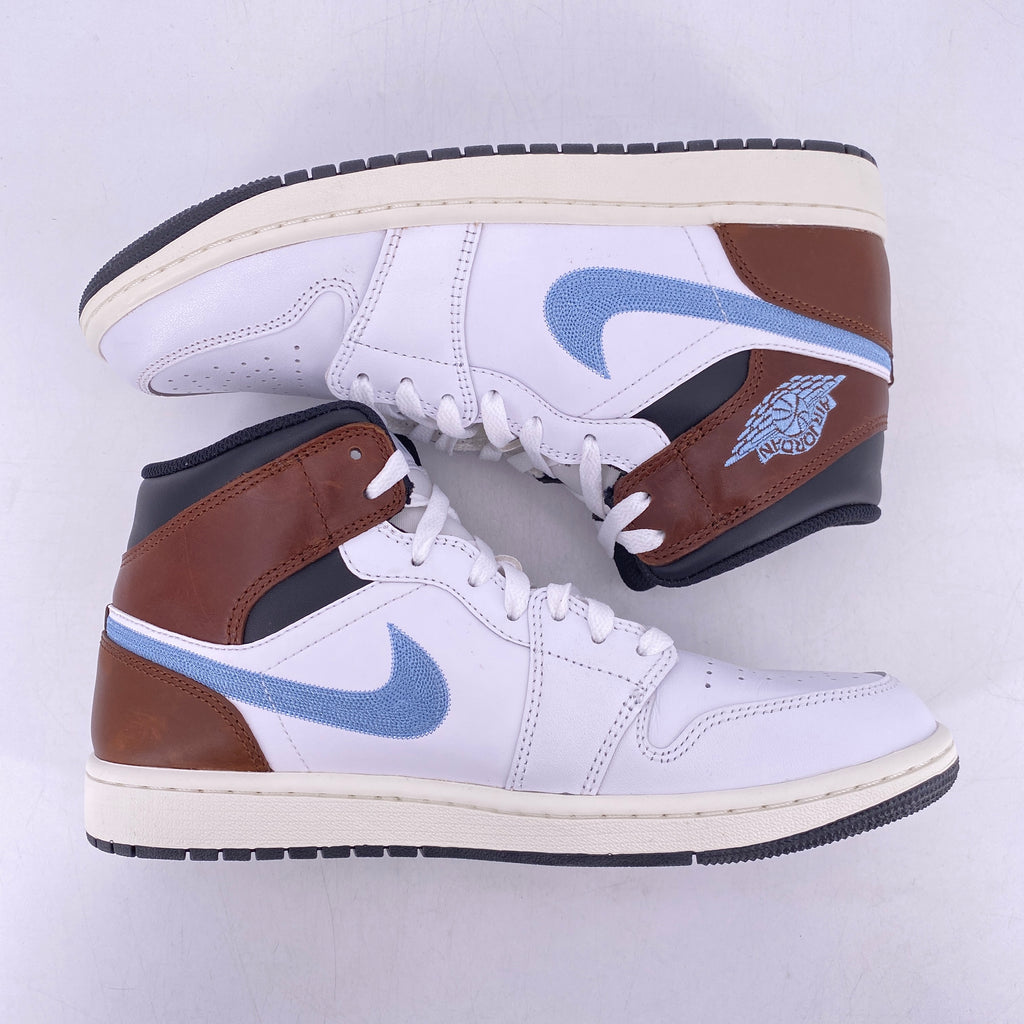 Air Jordan 1 Mid "Brown Blue Grey" 2024 New Size 9.5