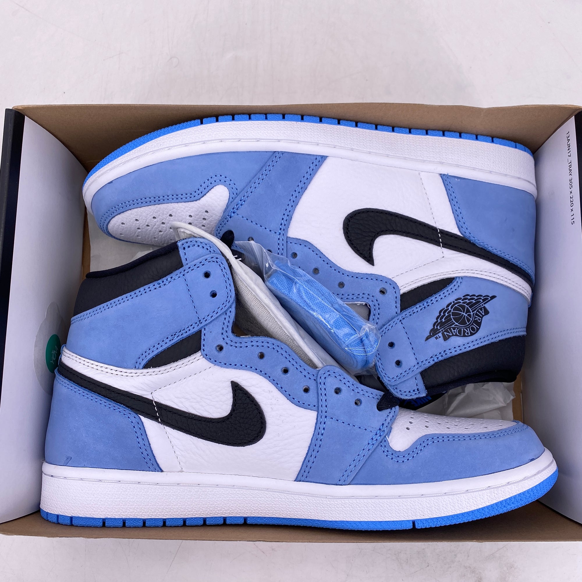 Air Jordan 1 Retro High OG &quot;University Blue&quot; 2021 New Size 9