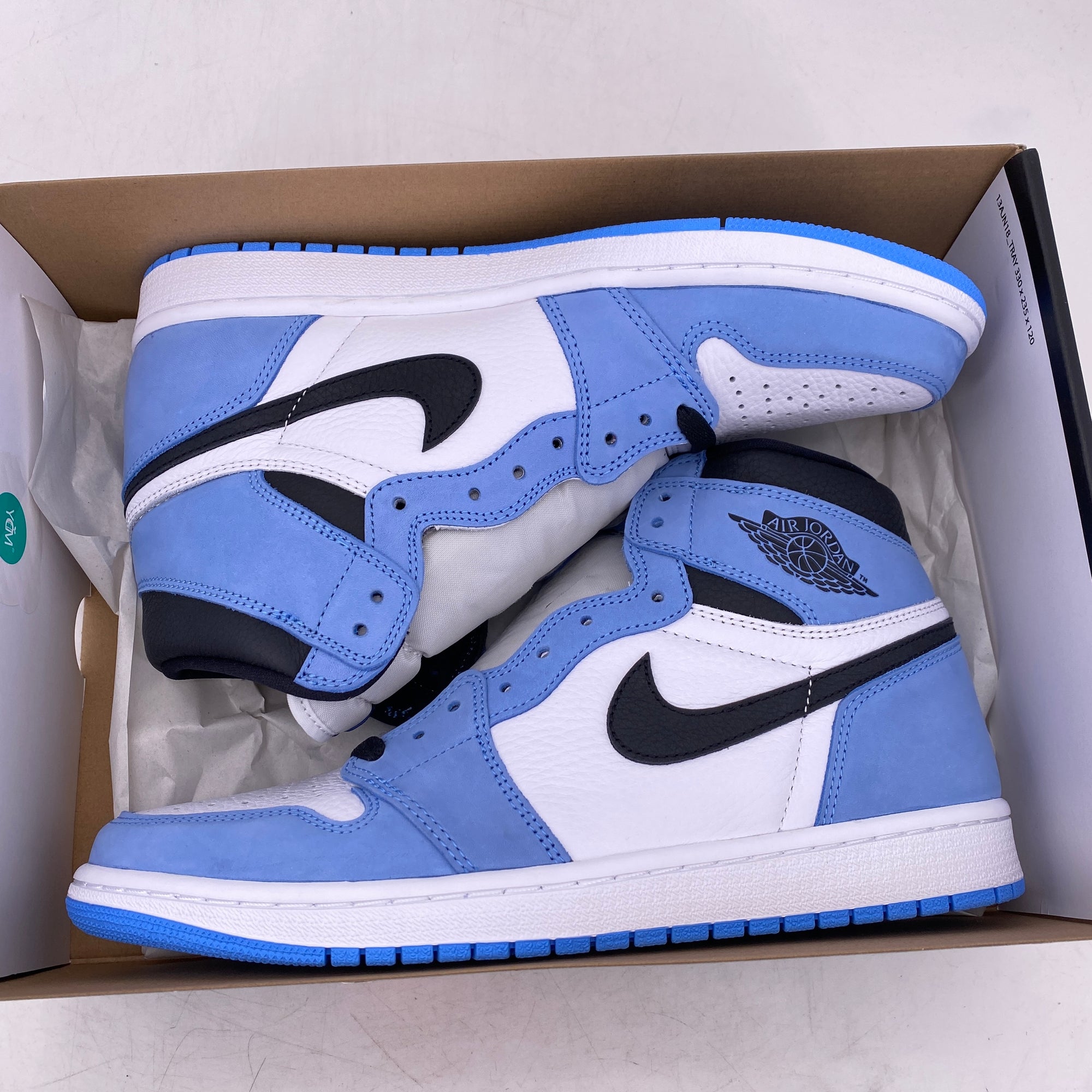 Air Jordan 1 Retro High OG &quot;University Blue&quot; 2021 New Size 10.5