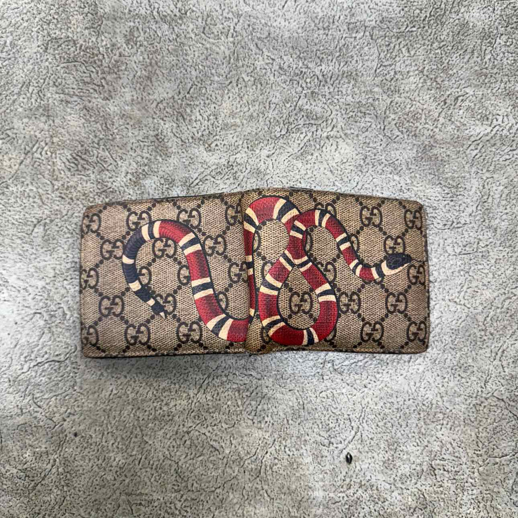 Gucci Wallet "SNAKE" Used Brown