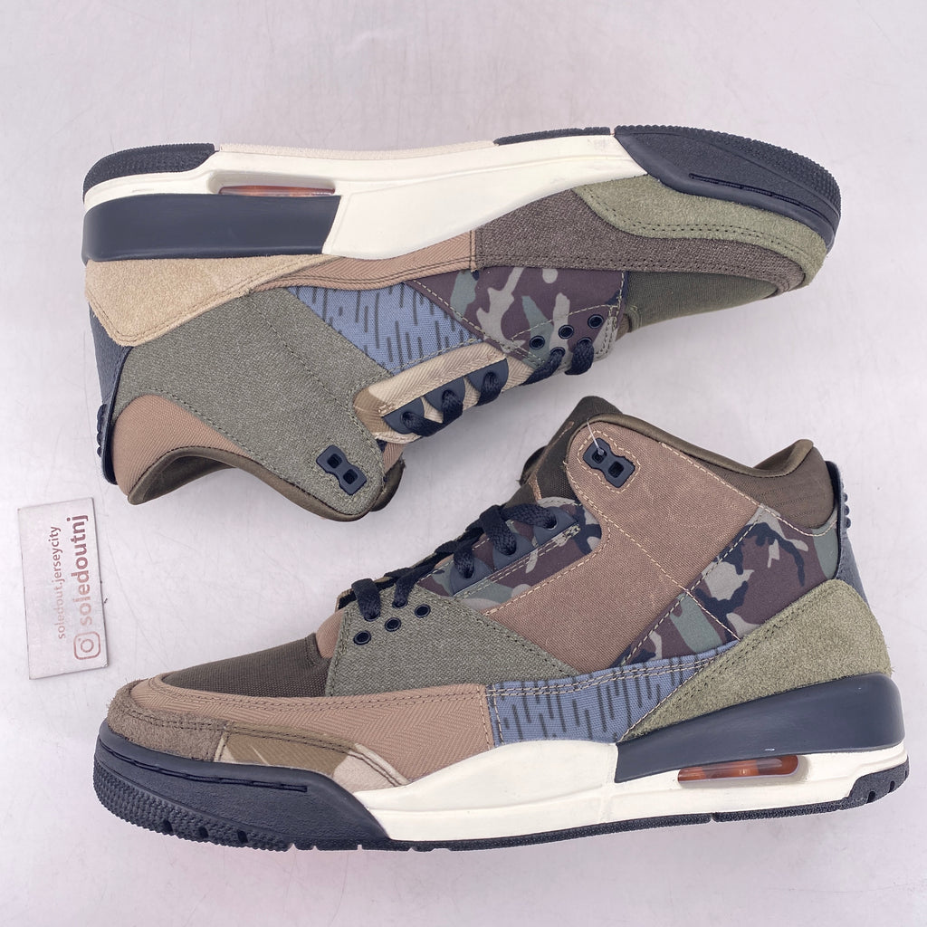 Air Jordan 3 Retro "Patchwork Camo" 2021 New Size 10