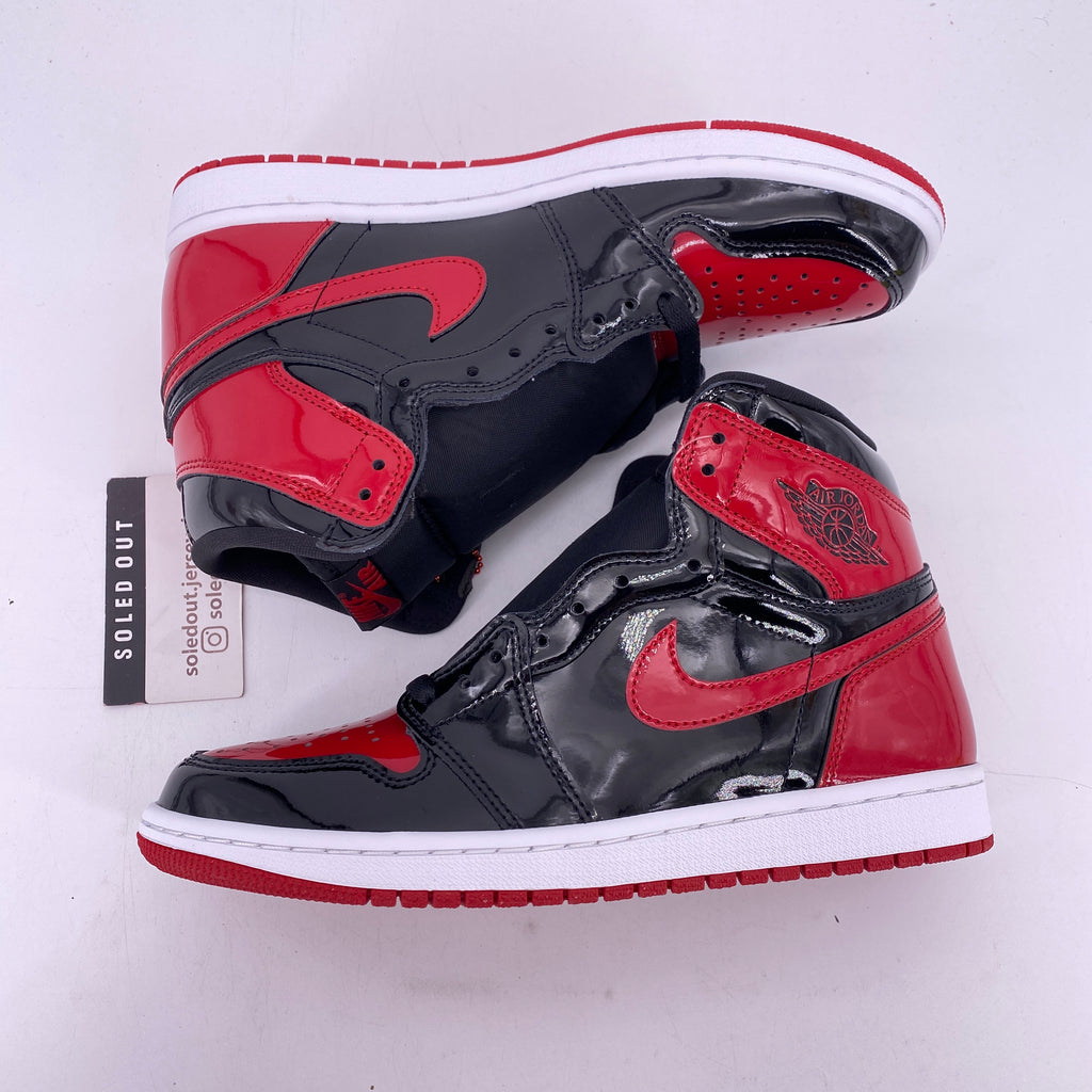 Air Jordan 1 Retro High OG "Patent Bred" 2021 New Size 8