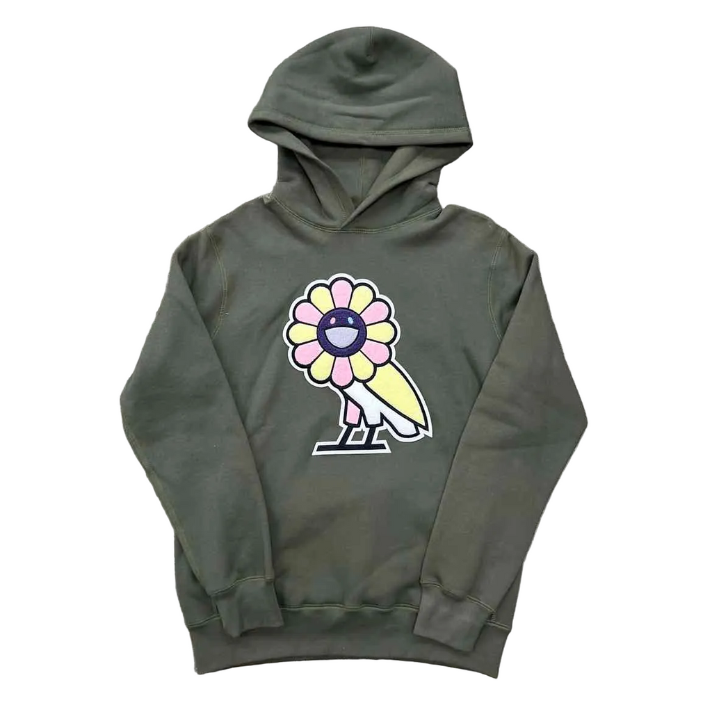 OVO Hoodie "SURPLUS FLOWER" Olive New Size M