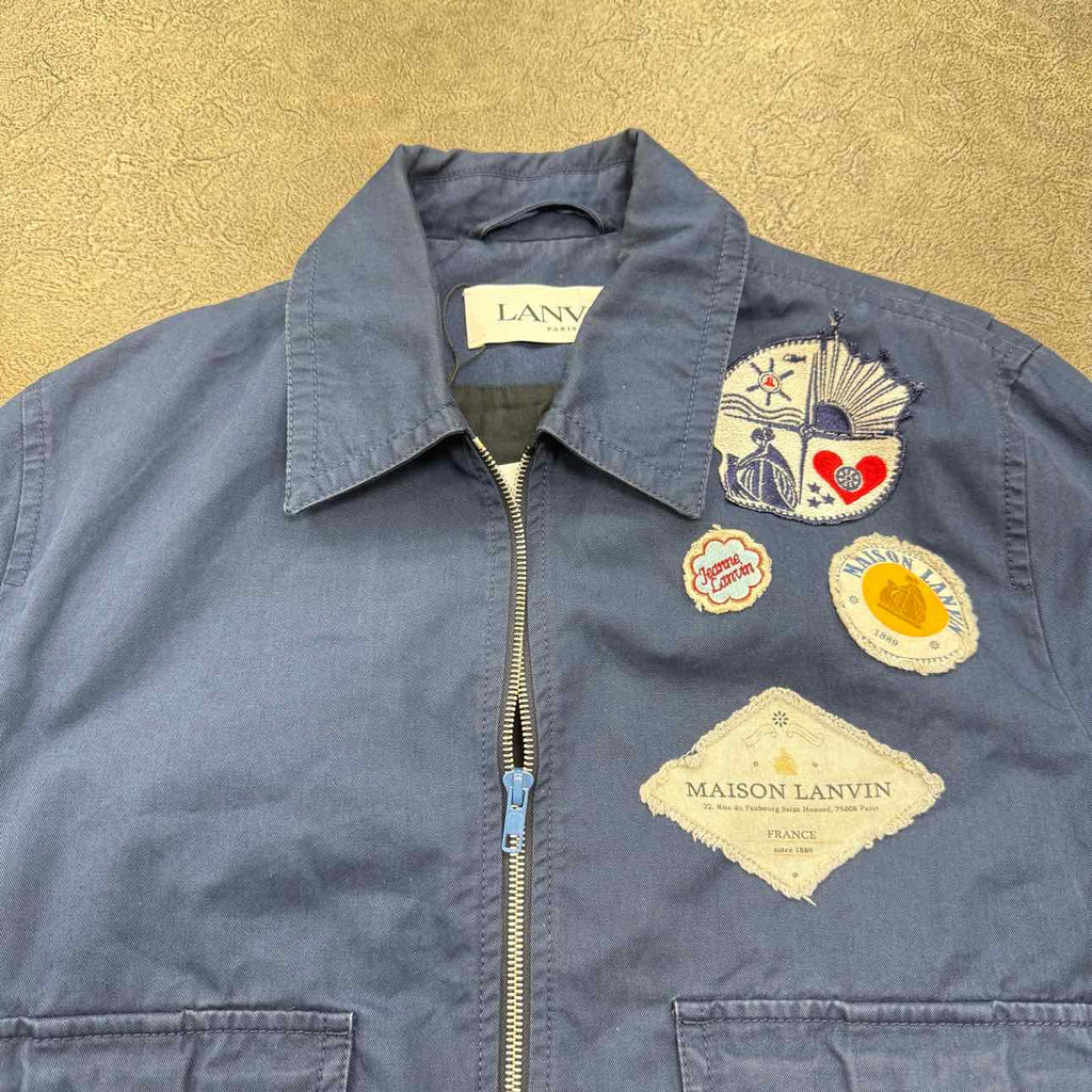 Lanvin Work Jacket "PATCHWORK" Navy Used Size 48