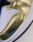 Air Jordan (GS) 1 Mid "Metallic Gold" 2020 New Size 6.5Y