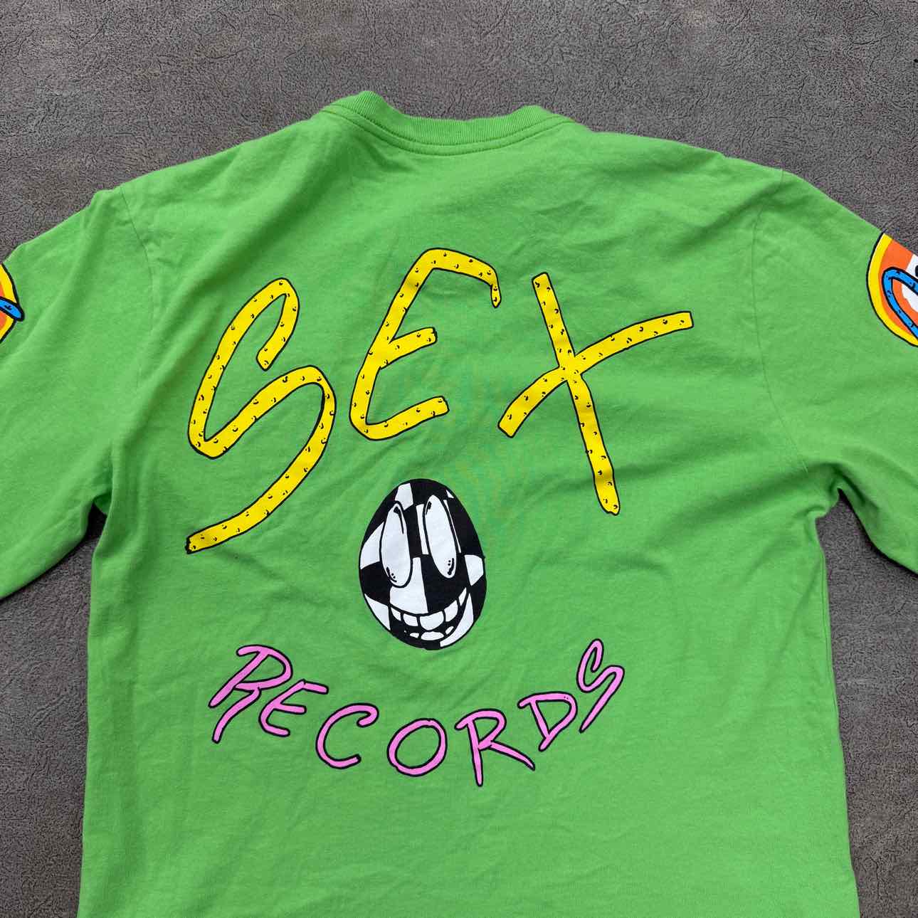 Chrome Hearts Long Sleeve &quot;SEX RECORDS&quot; Neon Used Size M