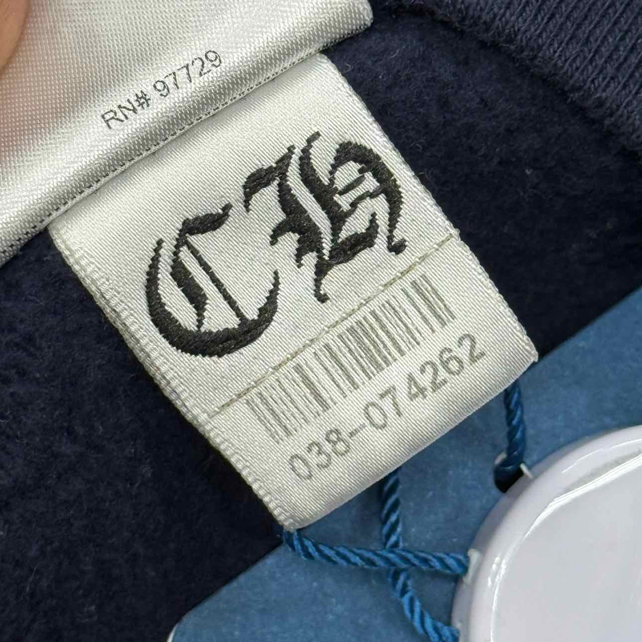 Chrome Hearts Hoodie &quot;VERTICAL LOGO&quot; Navy Used Size XL