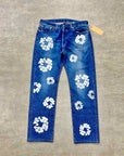 Denim Tears Jeans "COTTON WREATH" Light Blue New Size 34