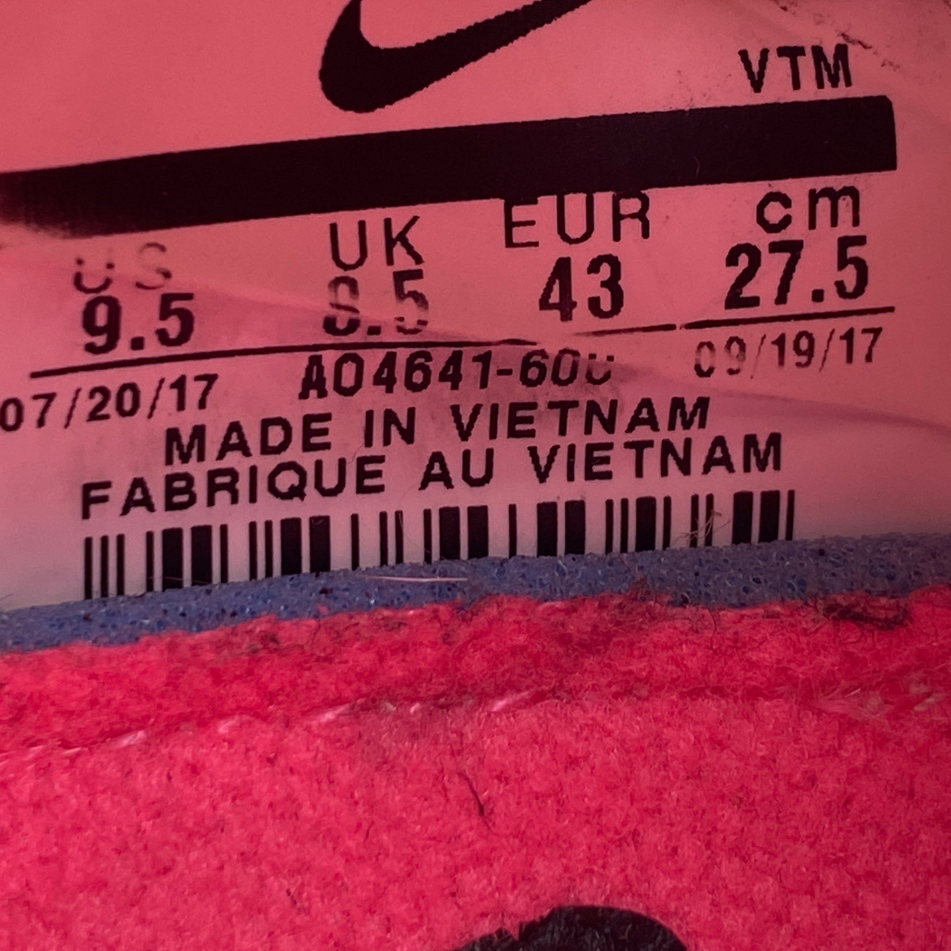 Nike Air Max 180 "Cdg White" 2018 Used Size 9.5