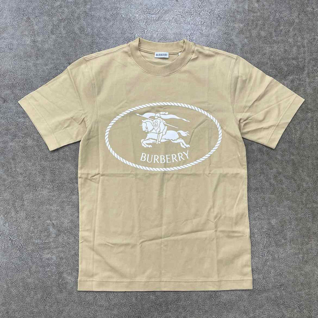 Burberry T-Shirt "KNIGHT STAMP" Flax New Size S