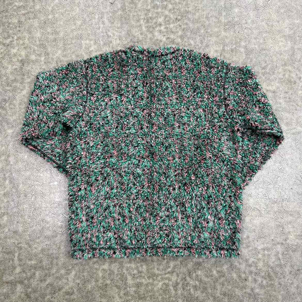 Supreme Crewneck Sweater "TNF HIGH PILE FLEECE" Green Used Size S