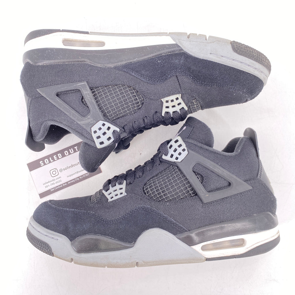 Air Jordan 4 Retro "Black Canvas" 2022 Used Size 10