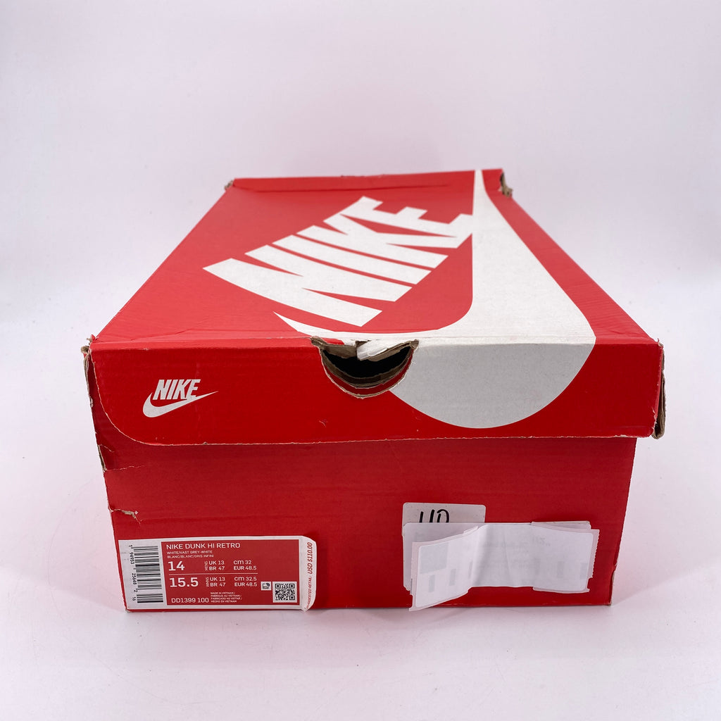 Nike Dunk High Retro "Vast Grey" 2021 New Size 14
