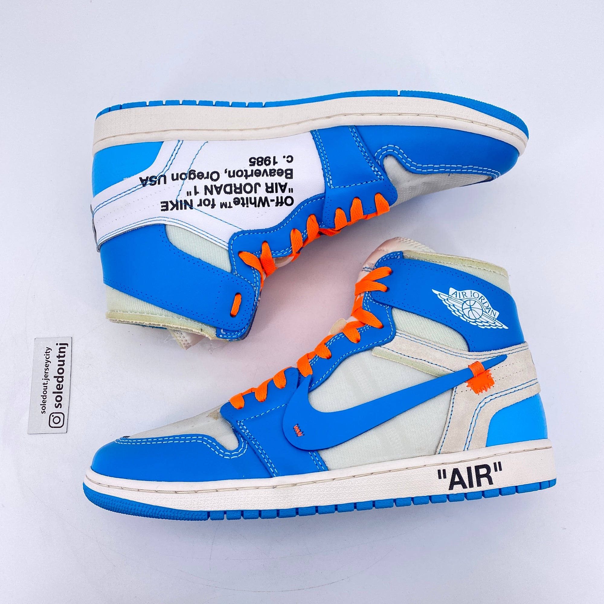 Air Jordan 1 Retro High OG &quot;Off White Unc&quot; 2018 Used Size 11