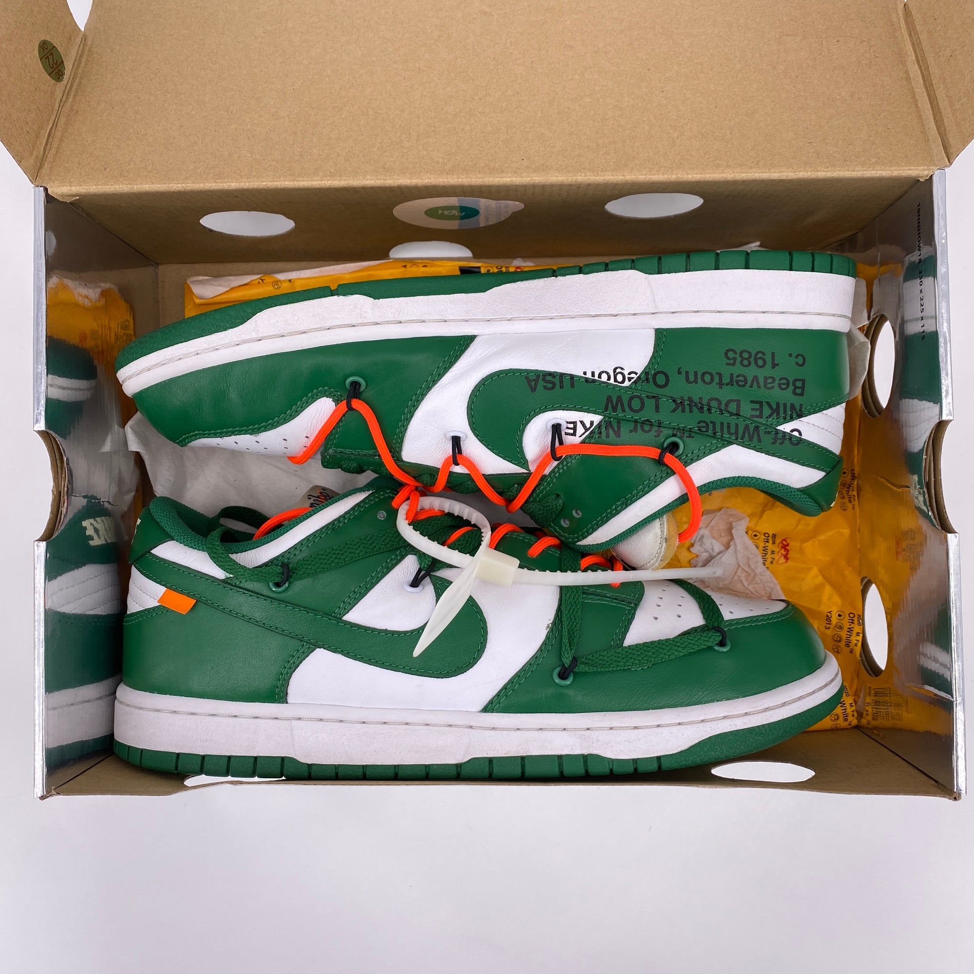 Nike Dunk Low / OW "Pine Green" 2019 Used Size 11