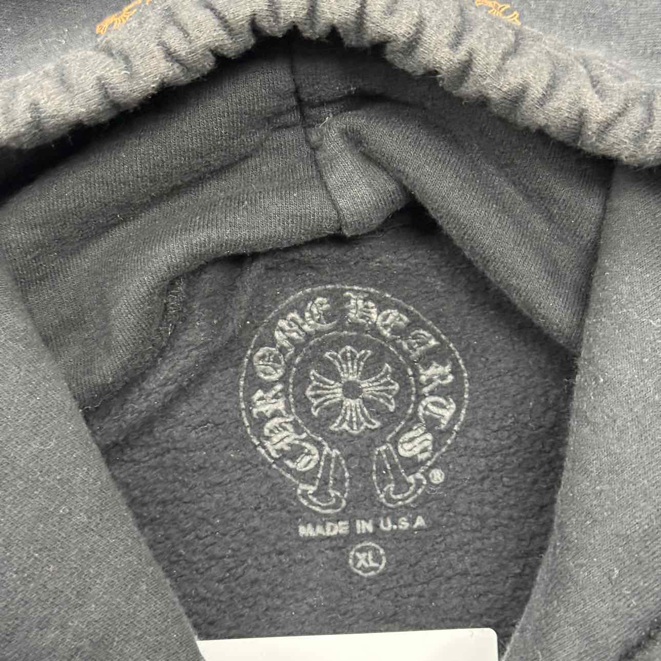 Chrome Hearts Hoodie &quot;VERTICAL LOGO&quot; Brown Used Size XL