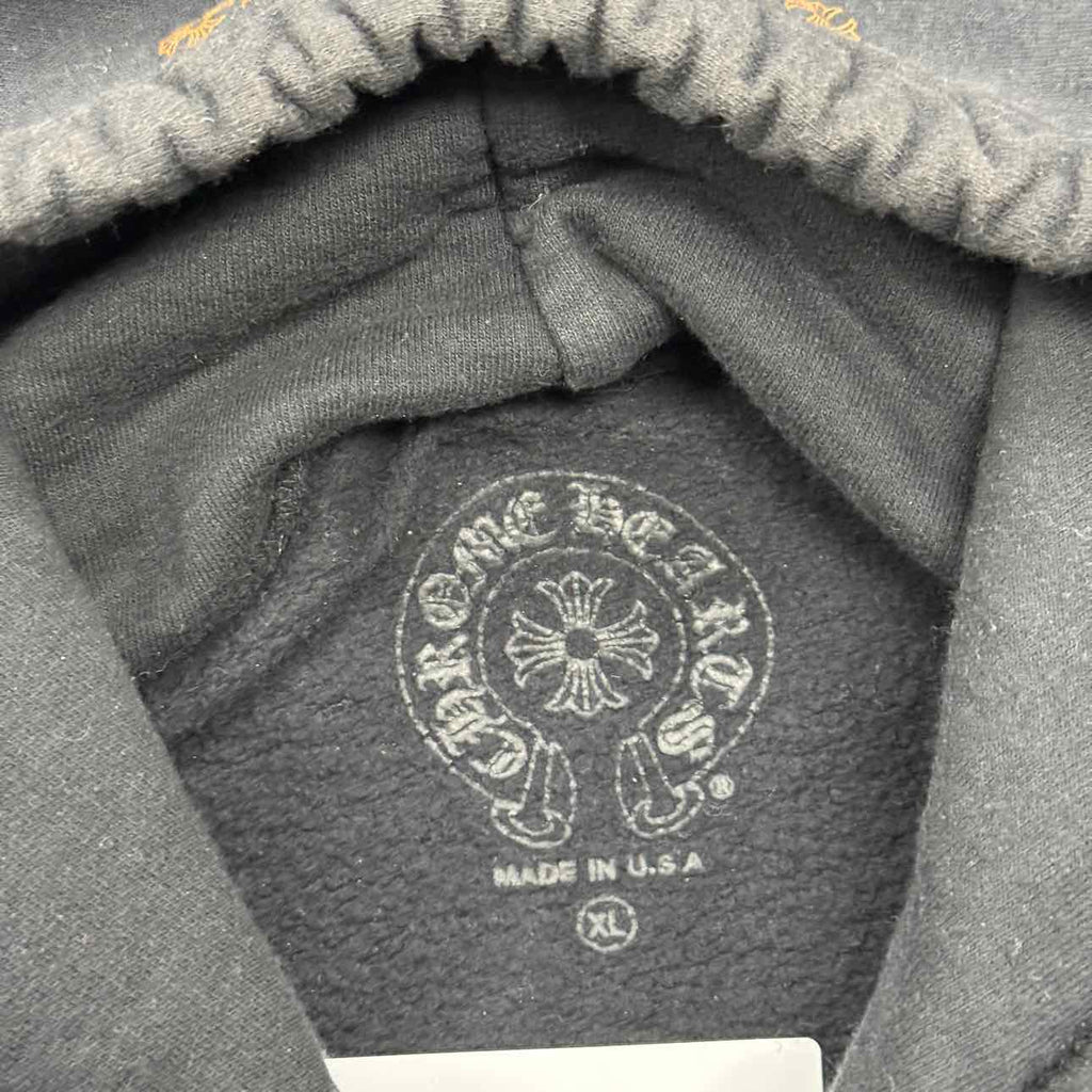 Chrome Hearts Hoodie "VERTICAL LOGO" Brown Used Size XL